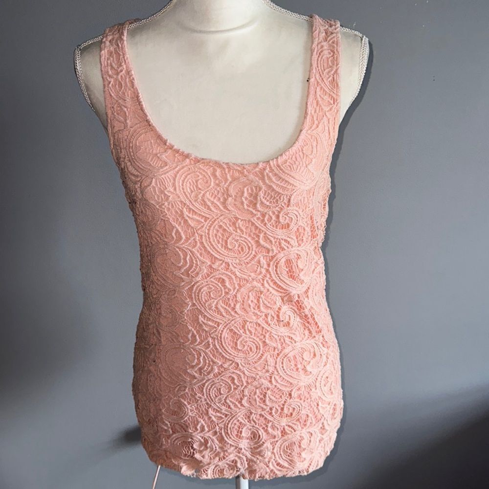 BKE Boutique Lace Lined Tank! - Picture 2 of 8